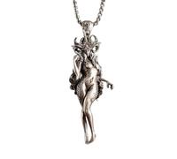 Hao Wu Xuan Delicate Nine Tailed Fox Demon Pendant Sexy Goddess Necklace for Couple Sweater Chain Jewellery for Girls