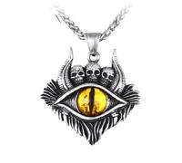 Hao Wu Xuan Devil's Eye Men's Pendant Necklace Punk SKULL Amulet