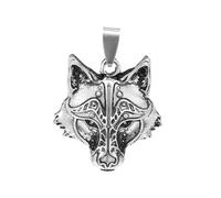 Hao Wu Xuan DIY Designer Creative Viking Wolf Head Pendants Necklace Charms For Jewelry Making Findings Component