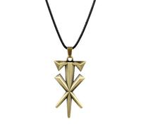 Hao Wu Xuan dongsheng Fashion Jewelry Geometric Cross Undertaker Pendant Necklace Leather Cord Necklace Cool Accessories Gift For Men