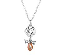 Hao Wu Xuan dongsheng Fashion Movie Jewelry Outlander Dragonfly Necklace Crystal Hollow-out Knot Pendant&Necklace For Men Women Girl Gift
