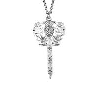 Hao Wu Xuan dongsheng jewelry TV Outlander Scottish National Flower Thistle Sword Pendants Necklaces Women Men Steampunk NECKLACE
