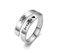 Hao Wu Xuan Double Layer Yee Haw Ring Silver Stainless Steel Adjustable Yeehaw Rings