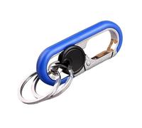 Hao Wu Xuan Double Ring Keychain Business Key Holder Men's Fashion Key Chain Gift Key Buckle Car Styling Auto Car Accessories