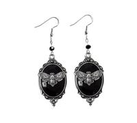 Hao Wu Xuan Earings Vintage Skull Moth Witch Dangle Earring Goth Accessories Piercing Womens Earring