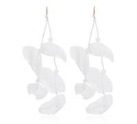 Hao Wu Xuan Elegant Lace Fabric Flower Drop Earings Multicolour Layered Petal Earrings Boho Women Bride Wedding Party Jewelry Gifts