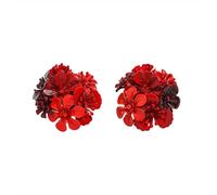 Hao Wu Xuan Elegant Mini Floral Earrings Female Cluster Flower Earrings Charm Jewelry Party Holiday Accessories Creative Gift For Girls