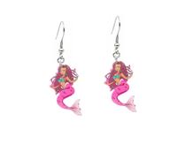 Hao Wu Xuan Epoxy Cute Little Girl Killer With Cool Strong Beauty Bat Women Charms Drop Earrings For Women Gift