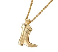 Hao Wu Xuan Europe and The United States Fashion Female Cowboy Boots Necklace Pendant Valentine's Day Retro Necklace GiftCollarboneChain