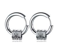 Hao Wu Xuan Europe and the United States fashionable men circle earrings stainless steel personality trend retro fashion steel earr