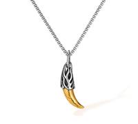 Hao Wu Xuan Europe and the United States street hip hop necklace men stainless steel personality trend spike punk style steel jewel