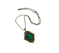 Hao Wu Xuan European and American Trend Gothic Green Red Vampire Mysterious Witch Jewelry Retro Relief Pendant Necklaces Gift