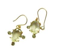 Hao Wu Xuan European and American Trendy Retro Fashion Creative Oval Pendant Earrings for Women's Daily Wear Charming Jewelry Gift