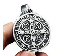 Hao Wu Xuan Exorcism Men Necklace Amulet 316L Stainless Steel Pendant Chain Rock Punk Hip Hop for Male Jewelry Gift