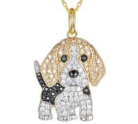 Hao Wu Xuan Exquisite Cute Beagle Pendant Necklace for Women Elegant Pet Puppy Jewelry Animal Accessories Birthday Gifts for Dog Lovers