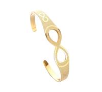 Hao Wu Xuan Exquisite Stainless Steel Fashion Niche Eight-Shaped Ring Opening Bangles Men Women Fashion Popular Bracelet Gift Jewelry