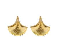 Hao Wu Xuan Fan Clear Zircon Post Earrings For Women Fashion Jewelry Elegant Daily Wear Accessories Trendy Styless C1898