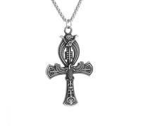 Hao Wu Xuan fashion Ancient Egyptian Ankh Cross Pendant Horus Patron Saint Necklace Men's Fashion Personality Pharaoh Amulet prezzie