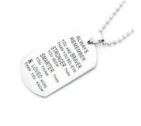 Hao Wu Xuan fashion Chain Necklaces Mens Dog Tags Army Pendant Necklace Fashion Always Loved Keychain