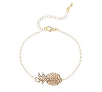 Hao Wu Xuan Fashion Charming Fruit Pineapple Bangle Bracelet With Expandable Chain Bracelets for Men Women Statement Cuff Jewelry