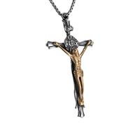Hao Wu Xuan Fashion Classic Bible Cross Pendant Necklace Men Women Church Prayer Power Amulet Jewelry