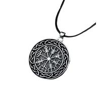 Hao Wu Xuan fashion Compass Necklaces Pendants Talisman Viking celts knot Valknut Amulet Scandinavian Statement Necklace prezzie