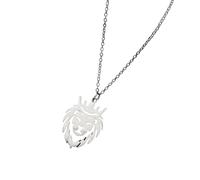Hao Wu Xuan Fashion Cool Stainless Steel Hollow Crown Lion King Pendant Necklace for Men Women Domineering Rock Party Biker Jewelry