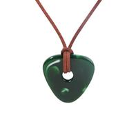 Hao Wu Xuan fashion Coraline & the Secret Door Necklace Handmade Rope Chain Green Looking Stone Skeleton Key Pendant Necklace For Women Men prezzie