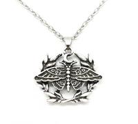 Hao Wu Xuan fashion Dead Moth Moon Pendant Gothic Butterfly Rock Goth Necklace prezzie