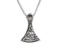 Hao Wu Xuan fashion Design Viking 's Axe Head Pendant Necklace For Men Vintage Nordic Celtic Knots Necklace Fashion prezzie