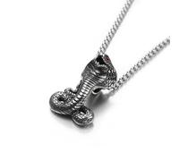 Hao Wu Xuan fashion Exaggerated Horror Cobra Pendant Necklace for Men's Fashion Red Crystal Inlaid Pendant Accessory Party prezzie