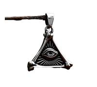 Hao Wu Xuan fashion Fashion Retro All Seeing Eye Ring Pendant Punk Eye Necklace Locomotive Men Amulet Gift prezzie