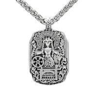 Hao Wu Xuan fashion Frigga Goddess Of Fate Runic Runes Amulet Witch Compass Pendant Viking Necklace Witchcraft Womens Accessories prezzie