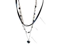 Hao Wu Xuan Fashion Light Luxury Multi Layered Necklace Exquisite Jewelry Collarbone Chain Choker Necklace Gift