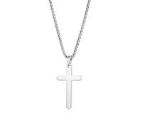 Hao Wu Xuan fashion Male Men Statement Necklace Simple Cross Pendants Silver Color Fashion on the Neck Chain prezzie