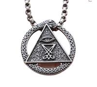 Hao Wu Xuan fashion Man Talisman Sigil Of Lucife Satanic Sigil Of Satan Male Necklace Witch Witchcraft prezzie
