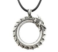 Hao Wu Xuan fashion Ouroboros Dragon Pendant Goth Necklace Men Gothic Accessories prezzie