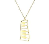 Hao Wu Xuan Fashion Piano Necklace Musical Instrument Pendant Men Women Stainless Steel Jewelry Birthday Gift