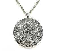 Hao Wu Xuan fashion Seal Of Seven Arch Saint Michael Sigil Pendant Necklace Men Kabbalah Amulet Talisman prezzie