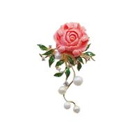 Hao Wu Xuan Fashion Shine Crystal Grape Brooch for Women Girls Cute Strawberry Flower Frog Mouse Animal Jewelry Coat Lapel Pins Party Badges
