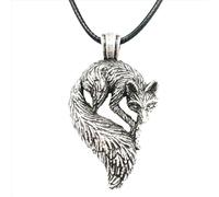 Hao Wu Xuan fashion Slavic Fox Pendant Animal Viking Necklace Men Accessories Goth Jewlery prezzie