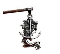 Hao Wu Xuan fashion Special Design Viking Mermaid Anchor Necklace For Men Vintage Anchor Cross Antique Pendant Fashion prezzie