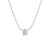 Hao Wu Xuan Fashion Tiny CZ Zircon Initial Alphabet Pendant Neckalce Stainless Steel A-Z Letter Necklaces Birthday Gifts Jewelry