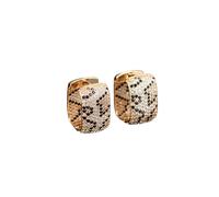 Hao Wu Xuan Fashion Trend European and American High-end Sense Zircon Earrings for Ladies Niche Exquisite Personalized Party Jewelry Gifts
