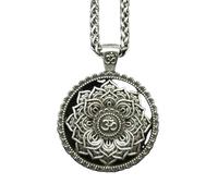 Hao Wu Xuan fashion Vintage OM Tibet Prayering Necklace for Women Men Tibetab Mandala Lotus Necklaces Amulet prezzie