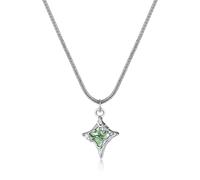 Hao Wu Xuan Fashionable and versatile design sense clavicle chain stainless steel four-point star temperament necklace women