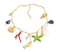 Hao Wu Xuan Fashionable Charm Marine Organisms Shell Coral Conch Star Personalized Pendant Necklace for Women