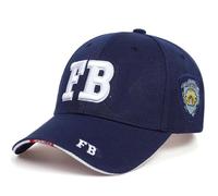Hao Wu Xuan FBI Letter Embroidered Baseball Cap, Navy Blue Cotton Adjustable Hip Hop Dad Hat for Men Women Outdoor Sports