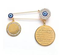 Hao Wu Xuan Four Gul Suras Marsala of Islam In Arab Turkey Blue Evil Eye Baby Pin Brooch