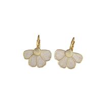 Hao Wu Xuan French Trendy Niche Design Elegant Temperament Flower Earrings Ladies Fashion Wedding Romantic Jewelry Birthday Gift